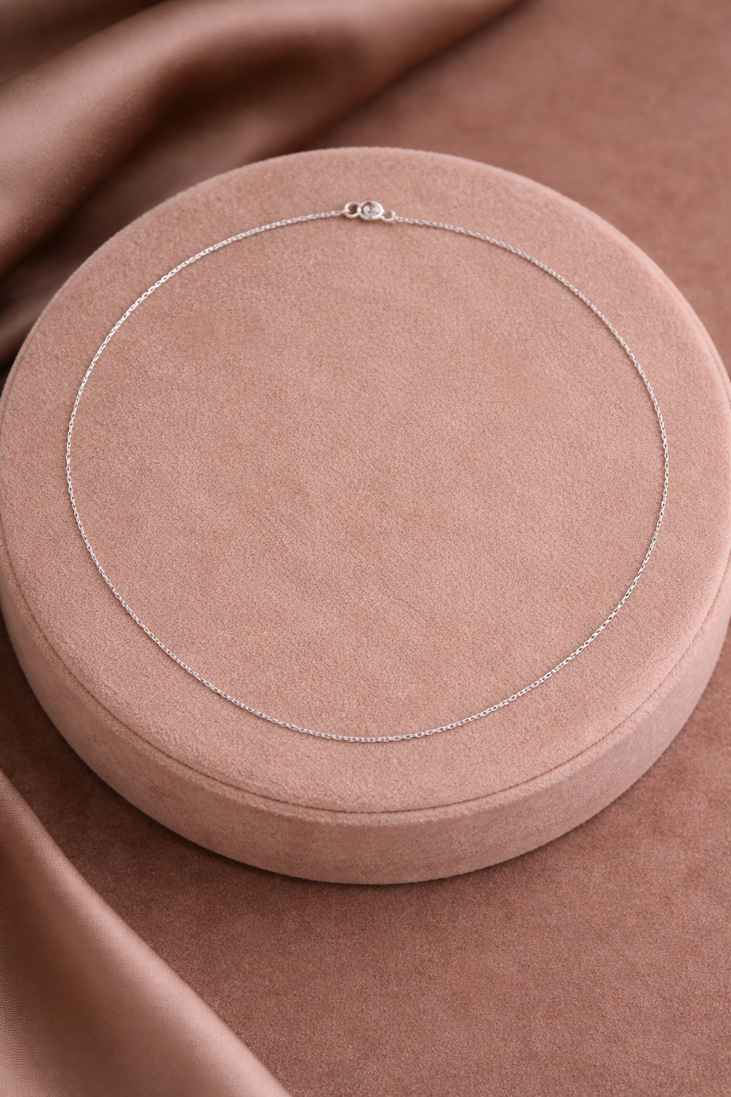 White Gold Minimalist Cable Chain Necklace