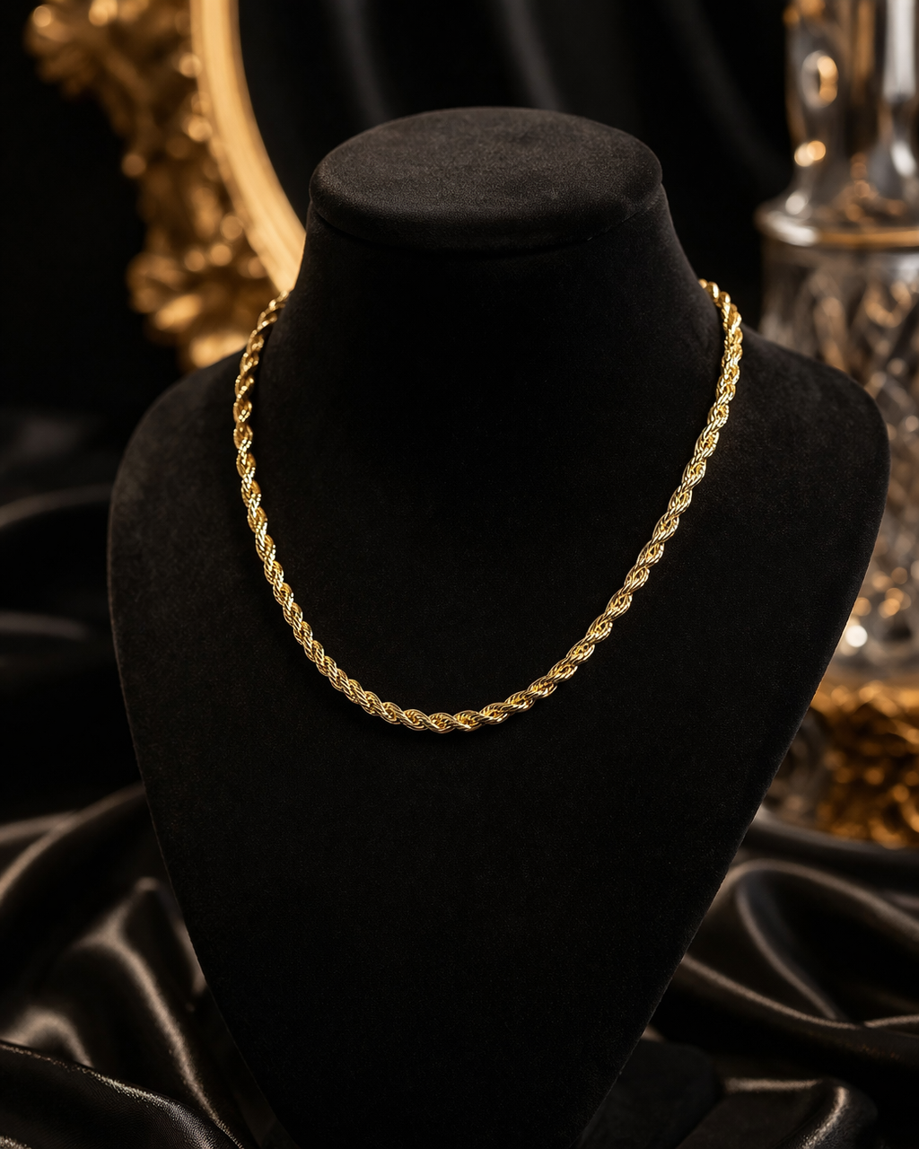 Unisex 14K Gold Rope Chain 4mm