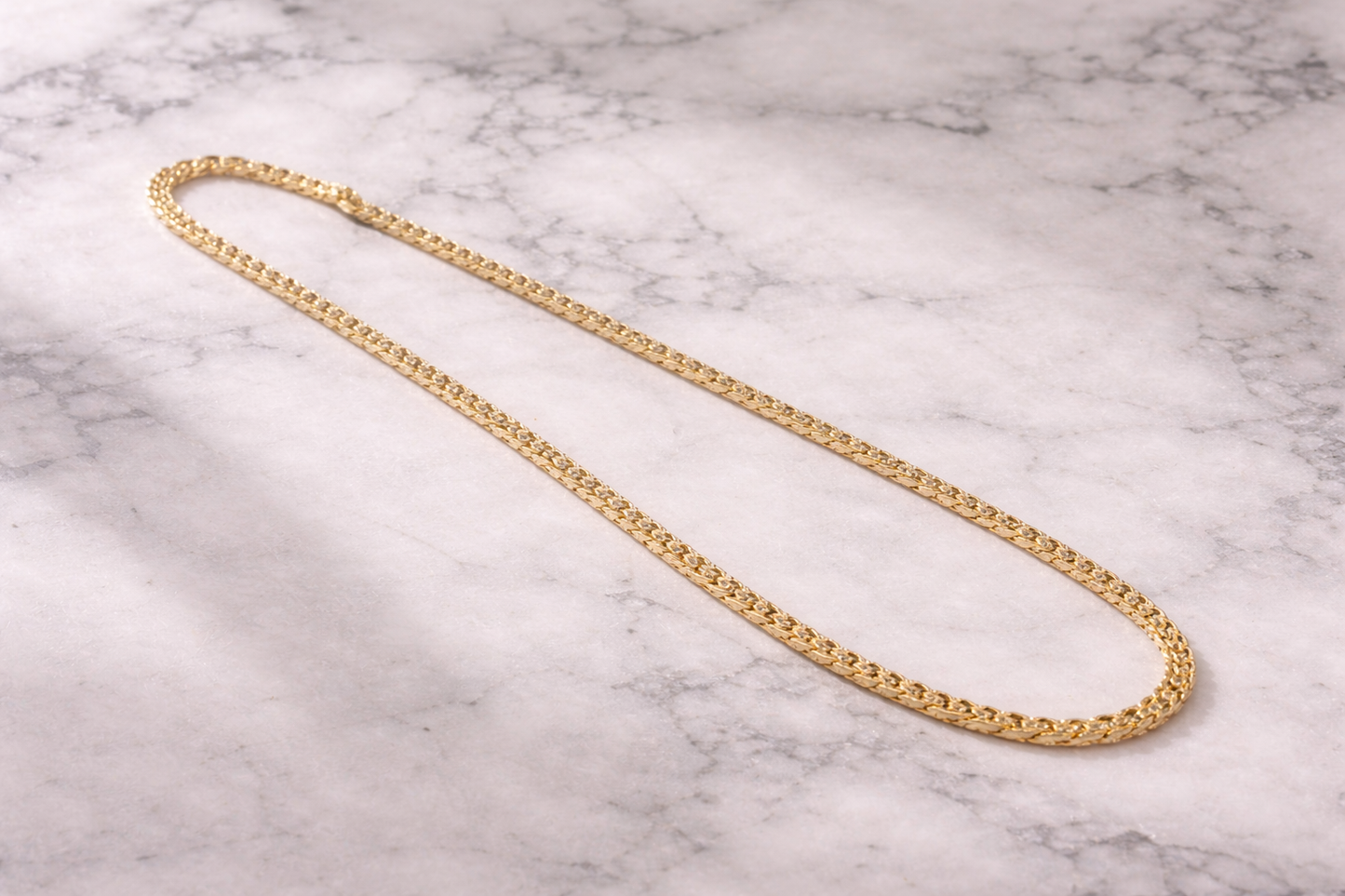 14K Solid Gold Bubbly Miami Chain – 18” Classic Shine