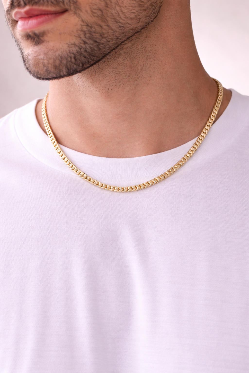 14K Solid Gold Bubbly Miami Chain – 18” Classic Shine